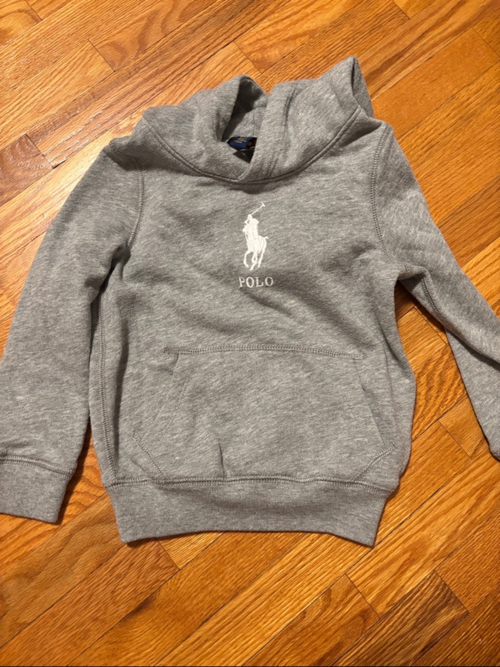 Polo by Ralph Lauren Gray Hoodie with White Polo Logo